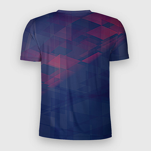 Мужская спорт-футболка Абстрактный прозрачный стеклянный фиолетовый патте / 3D-принт – фото 2