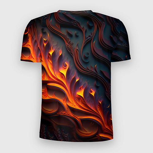 Мужская спорт-футболка Огненный орнамент с языками пламени / 3D-принт – фото 2