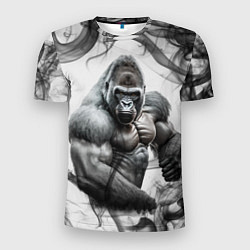 Футболка спортивная мужская Накаченная горилла, цвет: 3D-принт