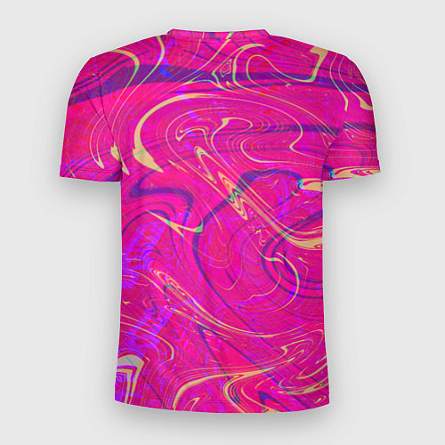 Мужская спорт-футболка Розовая абстракция / 3D-принт – фото 2