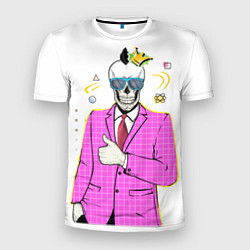 Футболка спортивная мужская Череп в пиджаке, цвет: 3D-принт