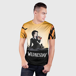 Футболка спортивная мужская Уэнсдэй с ядом, цвет: 3D-принт — фото 2