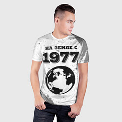 Футболка спортивная мужская На Земле с 1977: краска на светлом, цвет: 3D-принт — фото 2