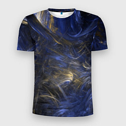 Мужская спорт-футболка Синяя абстракция