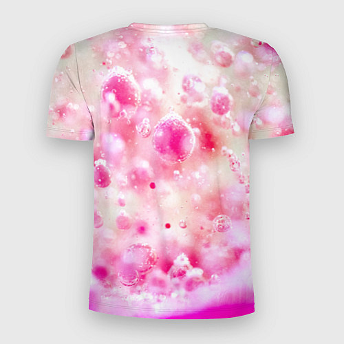 Мужская спорт-футболка Розовое множество красок и пузырей / 3D-принт – фото 2