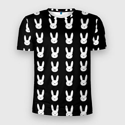 Мужская спорт-футболка Bunny pattern black