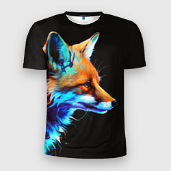 Футболка спортивная мужская Красочная лисичка, цвет: 3D-принт