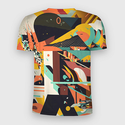 Мужская спорт-футболка Авангардная геометрическая композиция / 3D-принт – фото 2