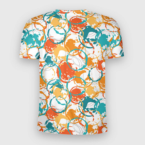 Мужская спорт-футболка Разноцветные пятна красок / 3D-принт – фото 2
