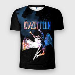 Футболка спортивная мужская Led Zeppelin black, цвет: 3D-принт