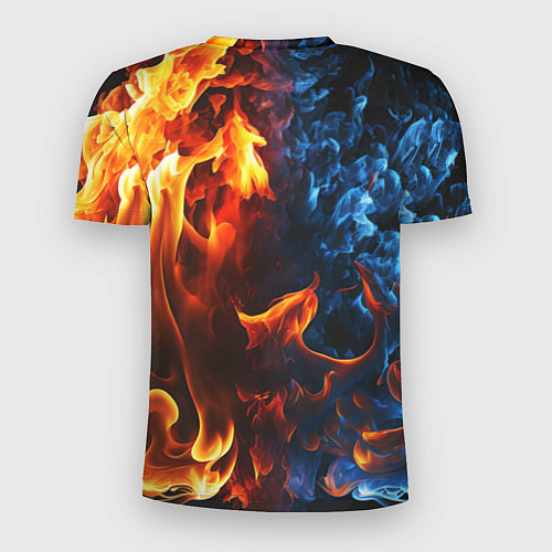 Мужская спорт-футболка Битва огней - два пламени / 3D-принт – фото 2