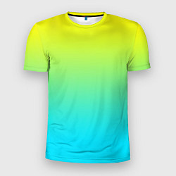 Футболка спортивная мужская Светло-голубой градиент, цвет: 3D-принт