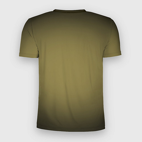Мужская спорт-футболка Градиент хаки / 3D-принт – фото 2