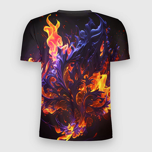 Мужская спорт-футболка Текстура огня / 3D-принт – фото 2