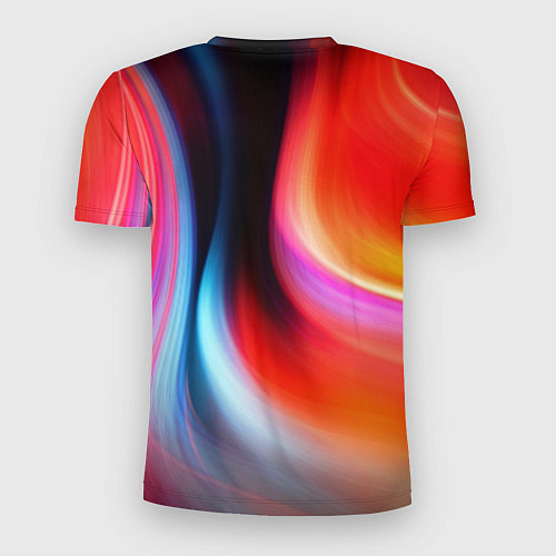 Мужская спорт-футболка Радужные волны / 3D-принт – фото 2