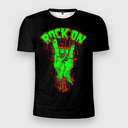 Мужская спорт-футболка Rock on zombie
