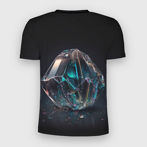Мужская спорт-футболка Камень кристалл во тьме / 3D-принт – фото 2