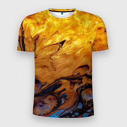 Мужская спорт-футболка Абстрактное жидкое золото