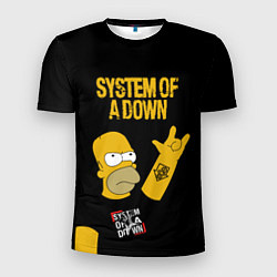 Мужская спорт-футболка System of a Down Гомер Симпсон рокер