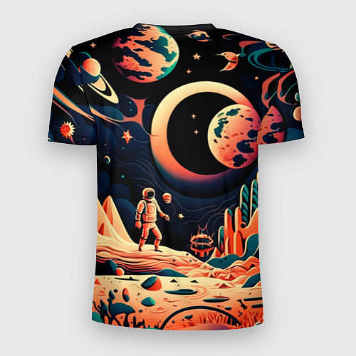 Мужская спорт-футболка Покорение космоса / 3D-принт – фото 2