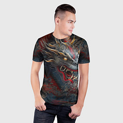Футболка спортивная мужская Дракон Irezumi, цвет: 3D-принт — фото 2