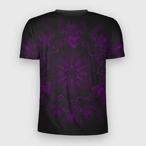 Мужская спорт-футболка Фиолетовый узор / 3D-принт – фото 2