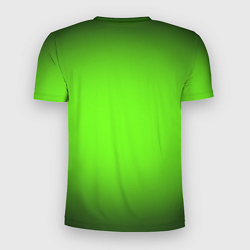 Мужская спорт-футболка Кислотный зеленый с градиентом / 3D-принт – фото 2