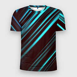 Футболка спортивная мужская Stripes line neon color, цвет: 3D-принт