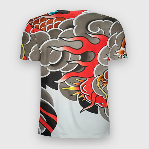 Мужская спорт-футболка Иредзуми: дракон в дыму / 3D-принт – фото 2