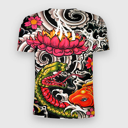 Мужская спорт-футболка Иредзуми: цветущий лотос / 3D-принт – фото 2