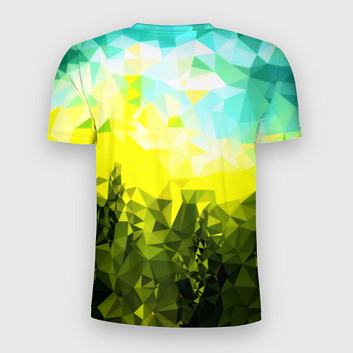 Мужская спорт-футболка Green abstract colors / 3D-принт – фото 2