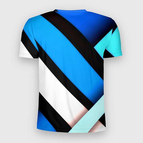 Мужская спорт-футболка Спортивная геометрия из полос / 3D-принт – фото 2