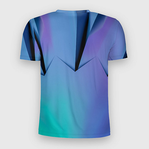 Мужская спорт-футболка Светлые фигуры и листы / 3D-принт – фото 2
