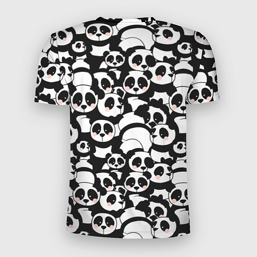 Мужская спорт-футболка Чёрно-белые панды / 3D-принт – фото 2