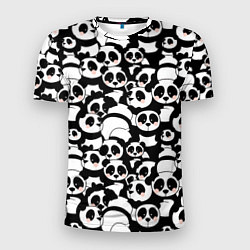 Футболка спортивная мужская Чёрно-белые панды, цвет: 3D-принт
