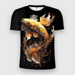 Мужская спорт-футболка Рыба золотой дракон