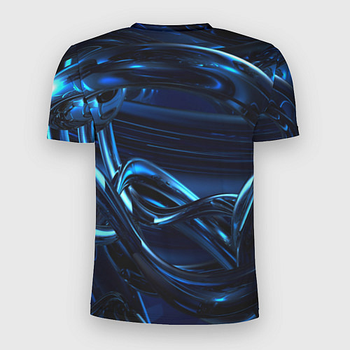 Мужская спорт-футболка Фрактальный узор волны / 3D-принт – фото 2