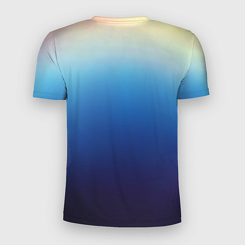 Мужская спорт-футболка Blue gradient colors / 3D-принт – фото 2