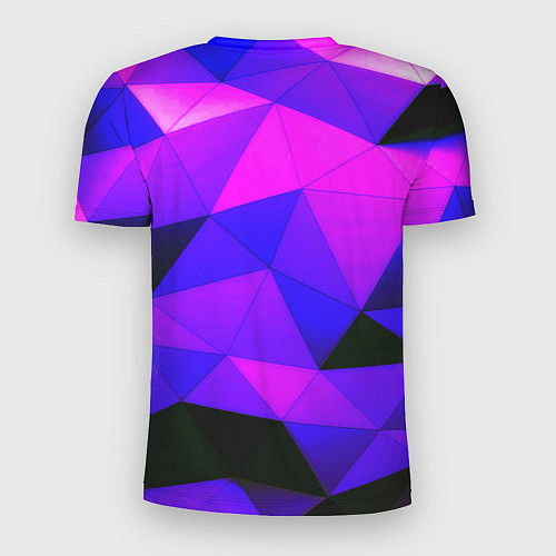 Мужская спорт-футболка Неоновые треугольники / 3D-принт – фото 2