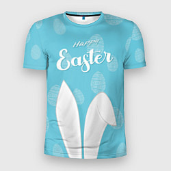 Мужская спорт-футболка Счастливый пасхальный кролик