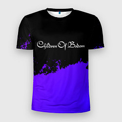 Мужская спорт-футболка Children of Bodom purple grunge