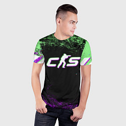 Футболка спортивная мужская Counter Strike 2 - Neon, цвет: 3D-принт — фото 2