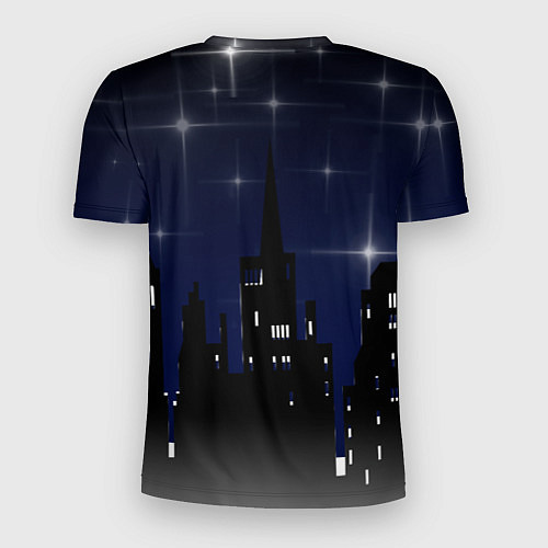 Мужская спорт-футболка Город ночной / 3D-принт – фото 2