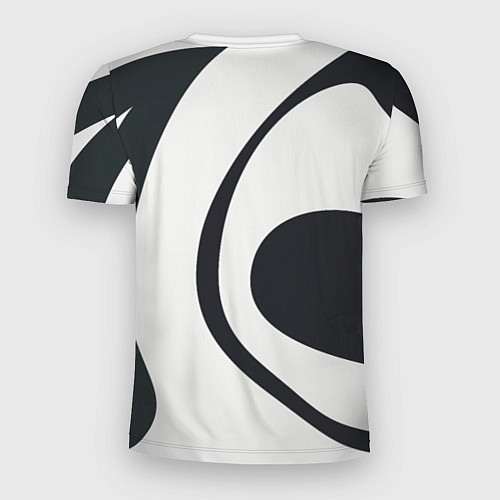 Мужская спорт-футболка Черная абстракция из фигур / 3D-принт – фото 2
