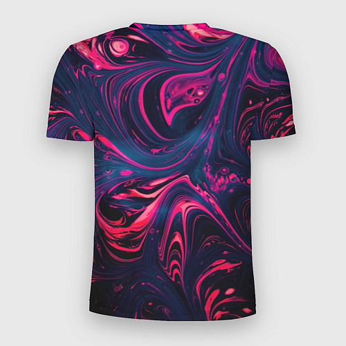 Мужская спорт-футболка Неоновые краски во тьме / 3D-принт – фото 2