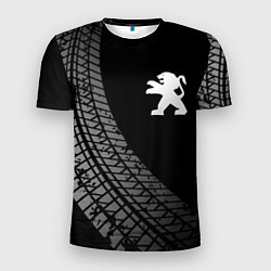 Футболка спортивная мужская Peugeot tire tracks, цвет: 3D-принт