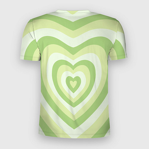 Мужская спорт-футболка Зеленые сердца - индикид паттерн / 3D-принт – фото 2