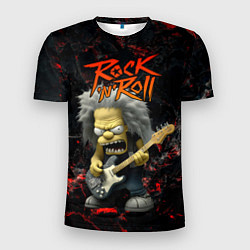 Футболка спортивная мужская Simpsons Rock and roll, цвет: 3D-принт