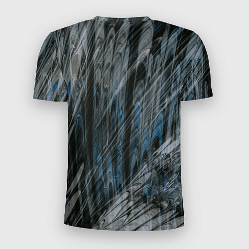 Мужская спорт-футболка Тёмные листы стёкол / 3D-принт – фото 2