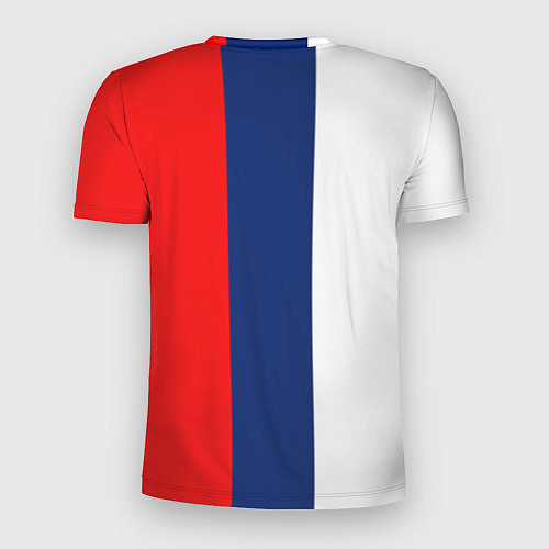 Мужская спорт-футболка Russia national team: white blue red / 3D-принт – фото 2